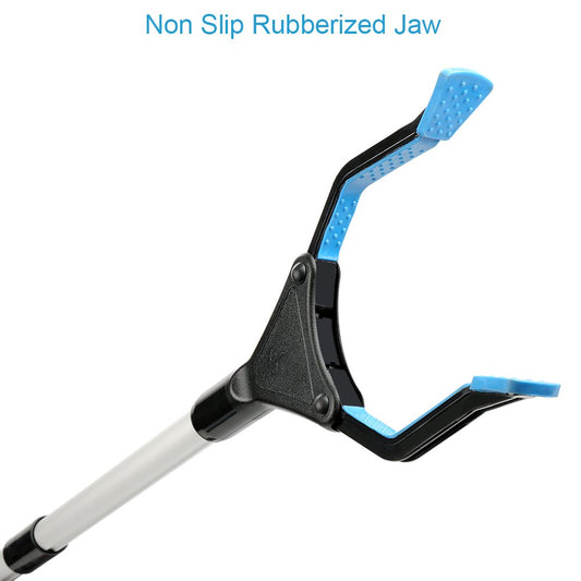 Reacher Grabber Tool, 32" Foldable Grabbers for Elderly, Lightweight Extra Long Handy Trash Claw Grabber, Reaching Assist Tool for Trash Pick Up, Nabber, Litter Picker, Arm Extension (Orange) (Blue1)
