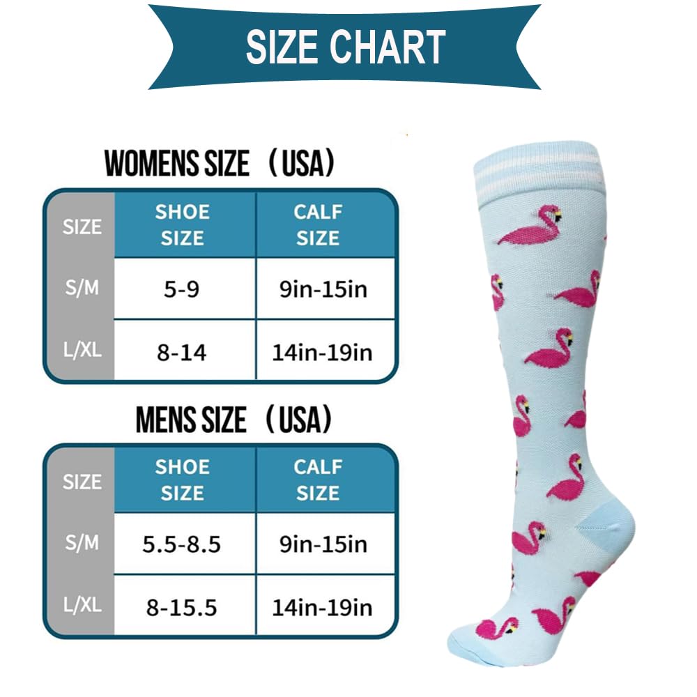 YEYSXSY Nylon Compression Socks Graduated Athletic - Unisex
