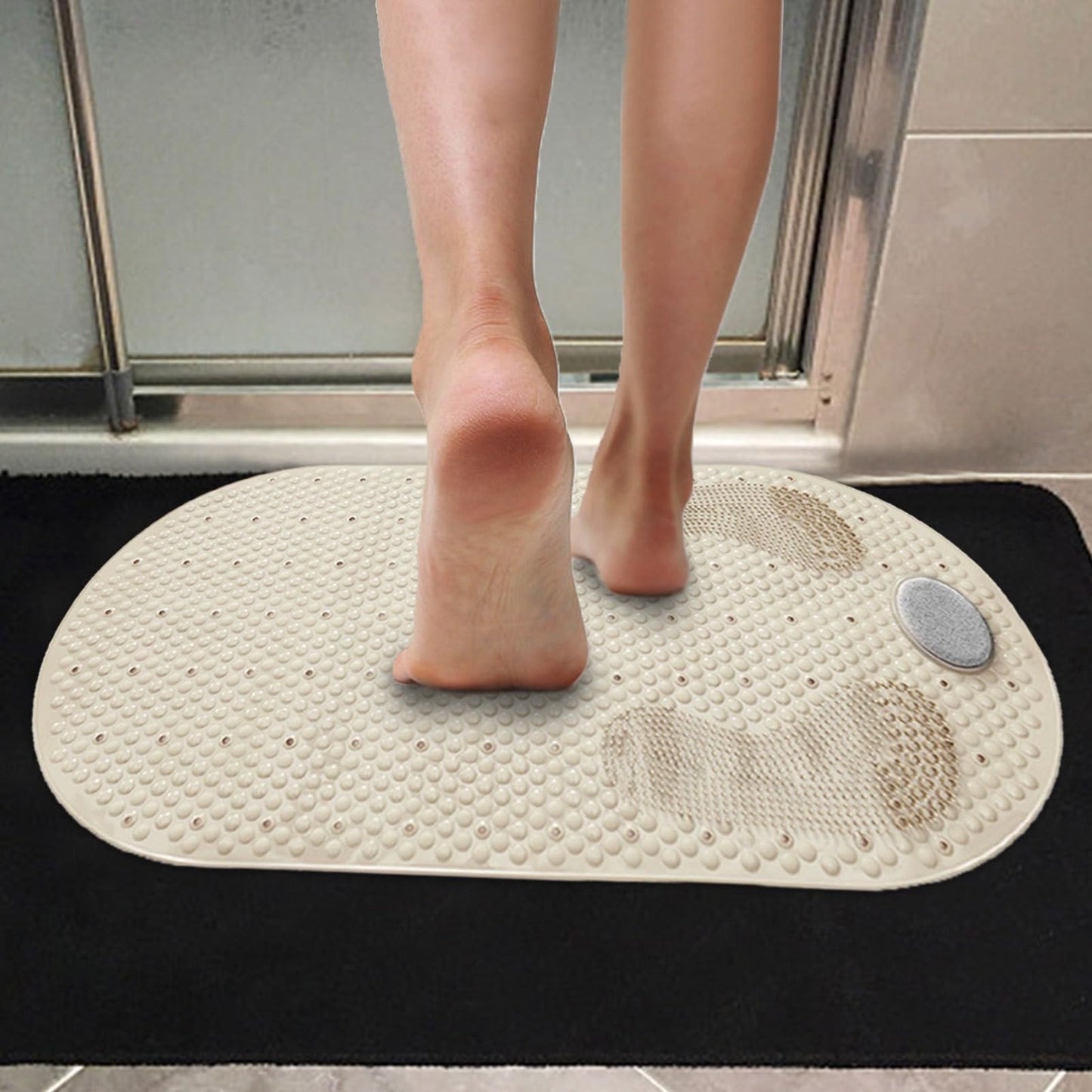 LOGANZ Stone Exfoliating Massage Non-Slip Shower Mat