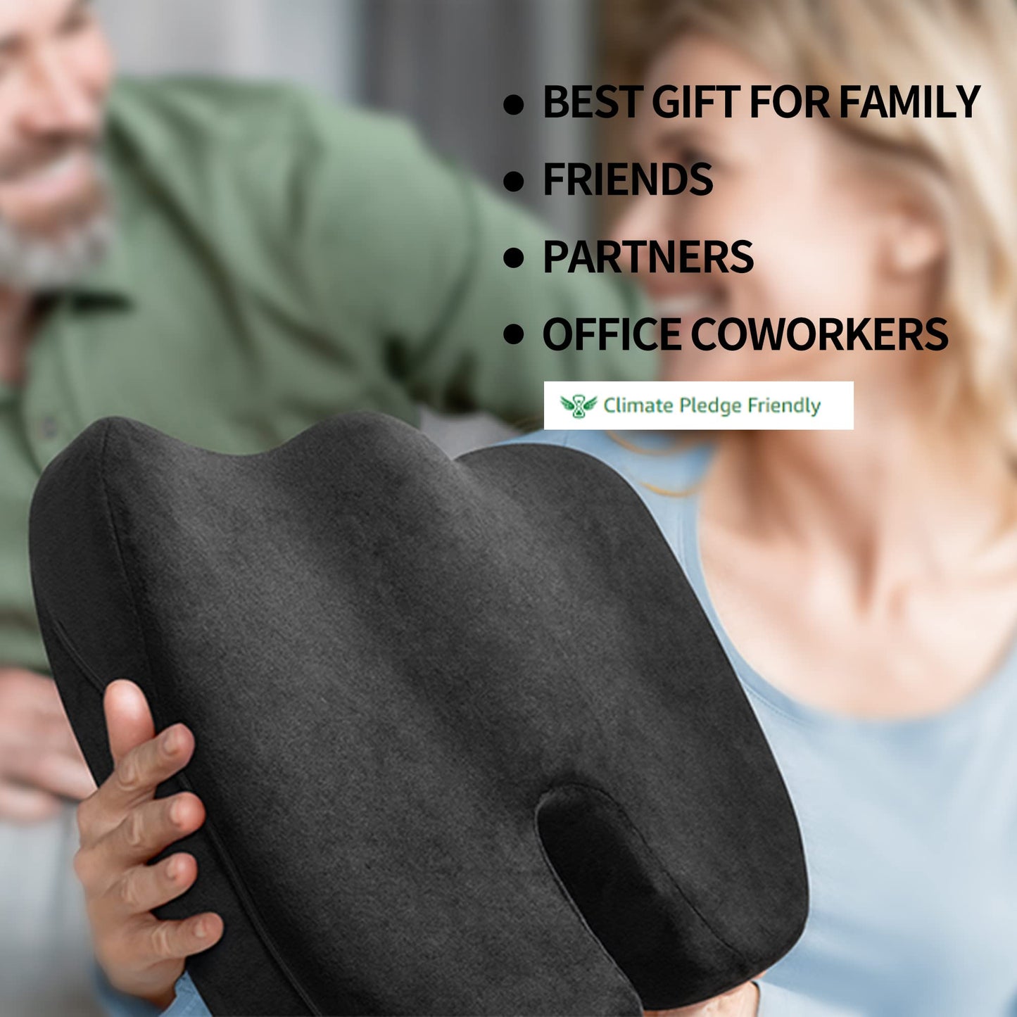 Cooling Gel Seat Cushion for Long Sitting - Memory Foam Chair Pillow for Sciatica Pain Relief - Orthopedic Gel & Memory Foam Coccyx Pad for Tailbone Pain - Office Chair Cushion for Back Pain