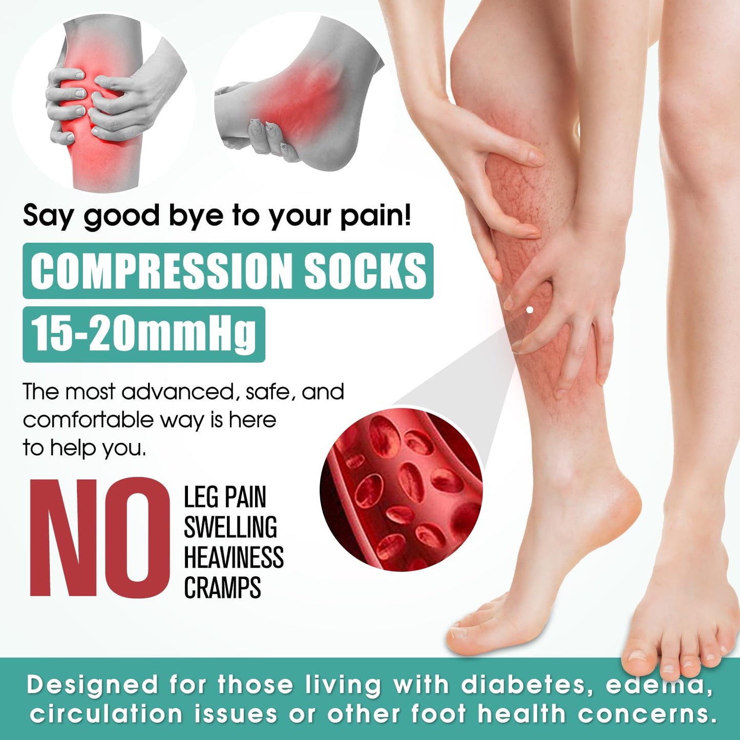 Laite Hebe Compression Socks Athletic Graduated - Unisex - 3 Pairs