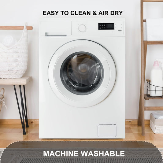 TEESHLY Non-Slip Machine Washable 40x16Inch Bathtub Mat - Clear