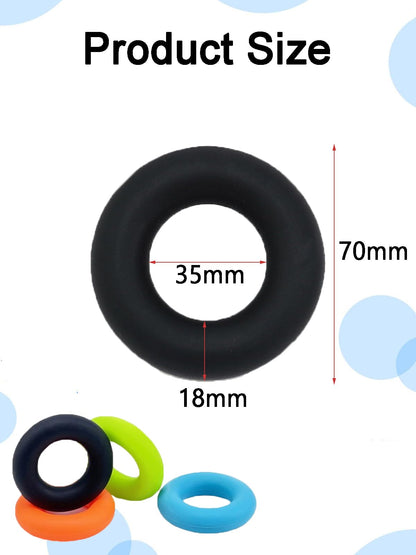 4PCS Hand Grip Strength Trainer Set - Silicone Rings for Forearm Workout, Rock Climbing, Athletes - 4 Resistance Levels for Stress Relief & Rehabilitation