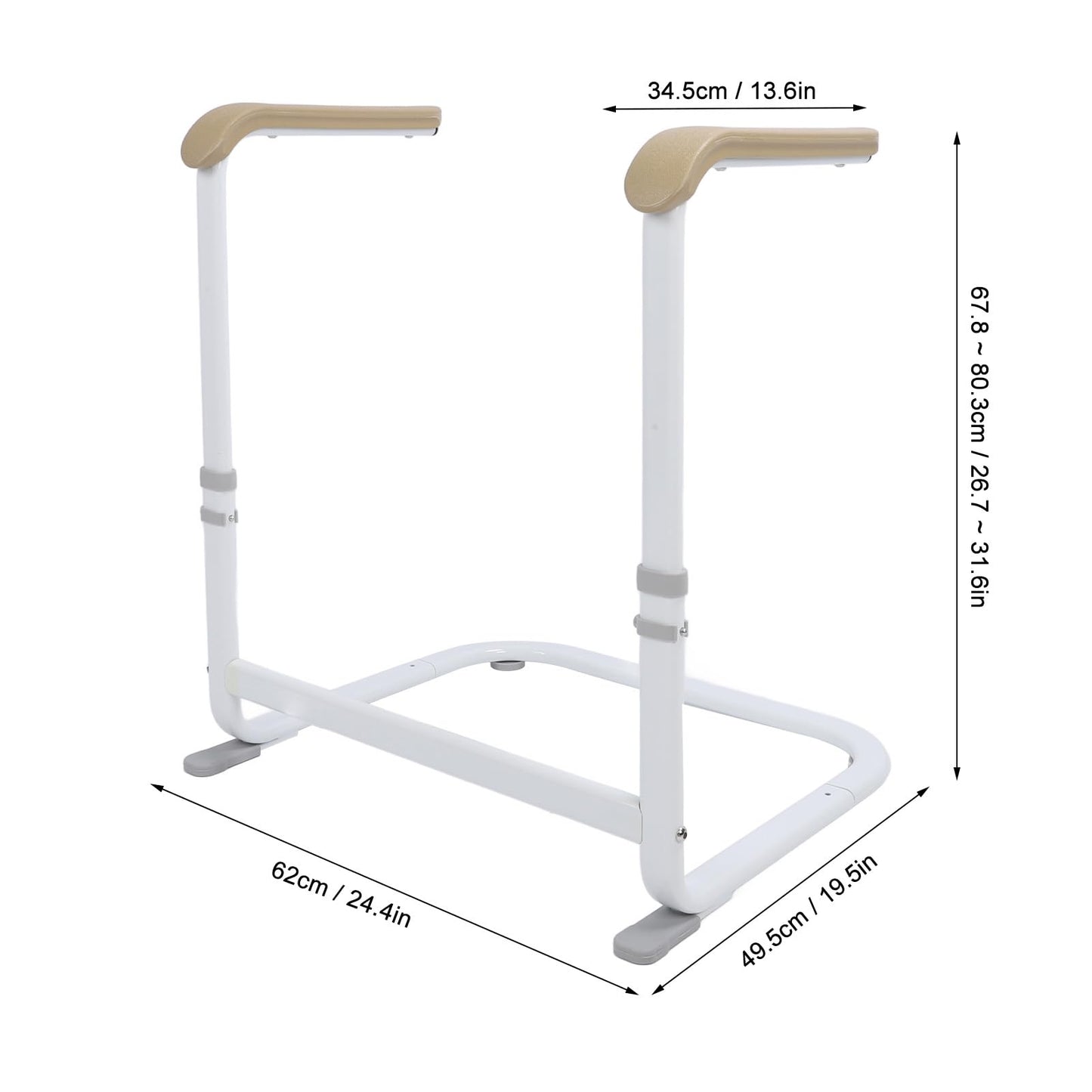 Pomya 6-Height Adjustable TPE Non-Slip Chair Stand Assist Aid