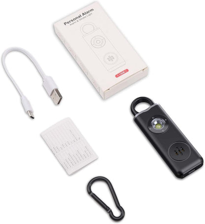 AMIR Personal Alarm Keychain for Women Safety - Loud 130 dB Siren with Strobe Light and Carabiner - Helps Women, Children, Men, Seniors, Elderly Emergency Call
