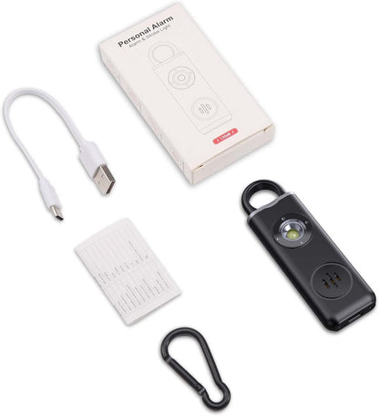 AMIR Personal Alarm Keychain for Women Safety - Loud 130 dB Siren with Strobe Light and Carabiner - Helps Women, Children, Men, Seniors, Elderly Emergency Call