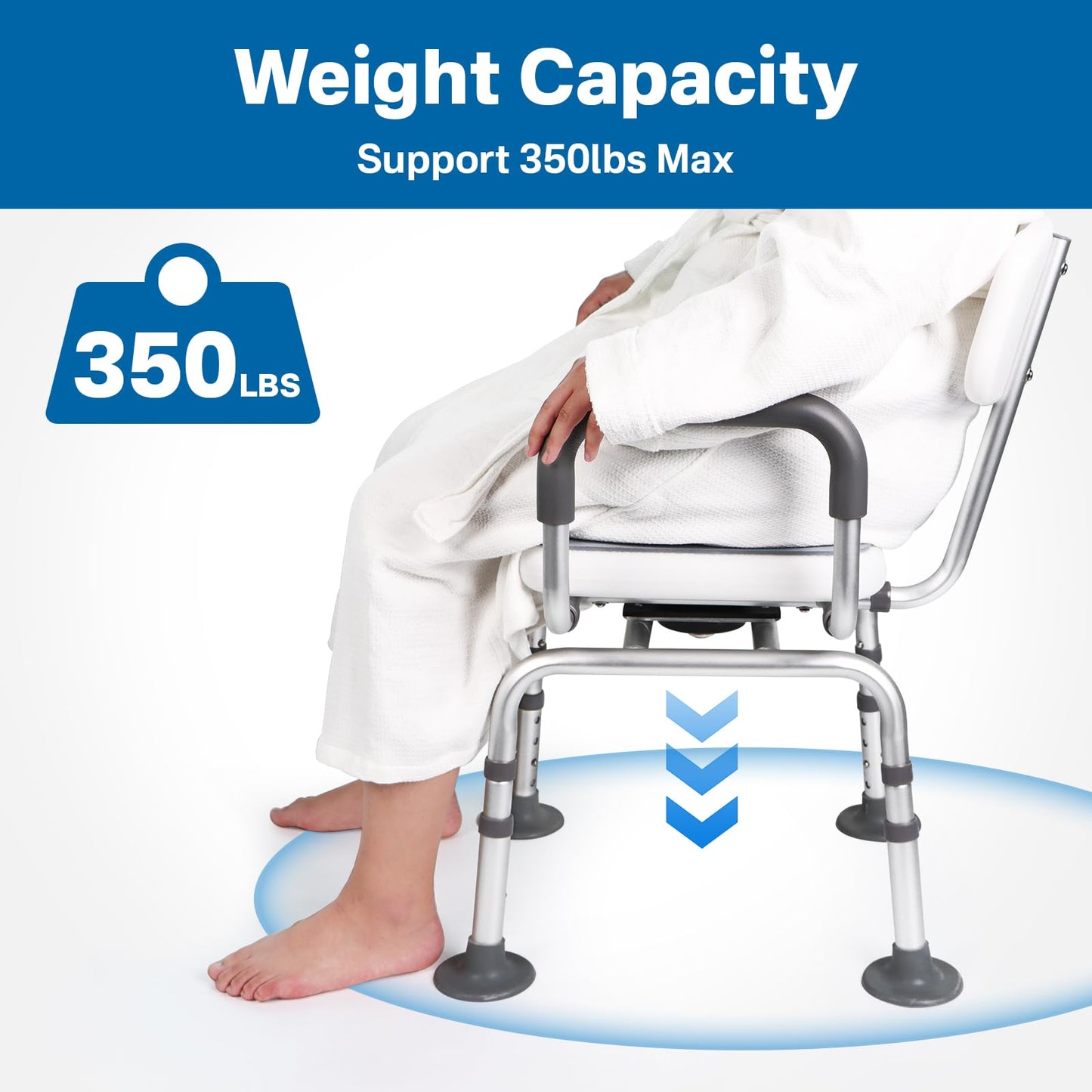 Eosprim 360 Swivel Adjustable Shower Chair for Elderly & Disabled
