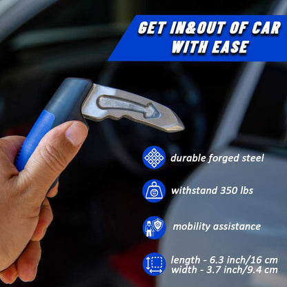 Verynewbee Portable Door Latch Grab Bar Car Door Assist Handle - Blue