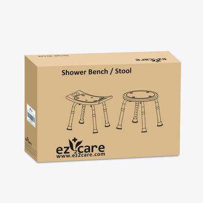 Ez2care Adjustable Non-Slip Shower Chair for Elderly & Disabled