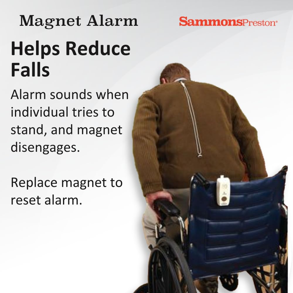 Sammons Preston Magnet Alarm, Fall Management System for Elderly Residents, Aid for Monitoring Patients in Bed or In Wheelchairs, Alarm System for Assisted Living Residents and Elderly Care