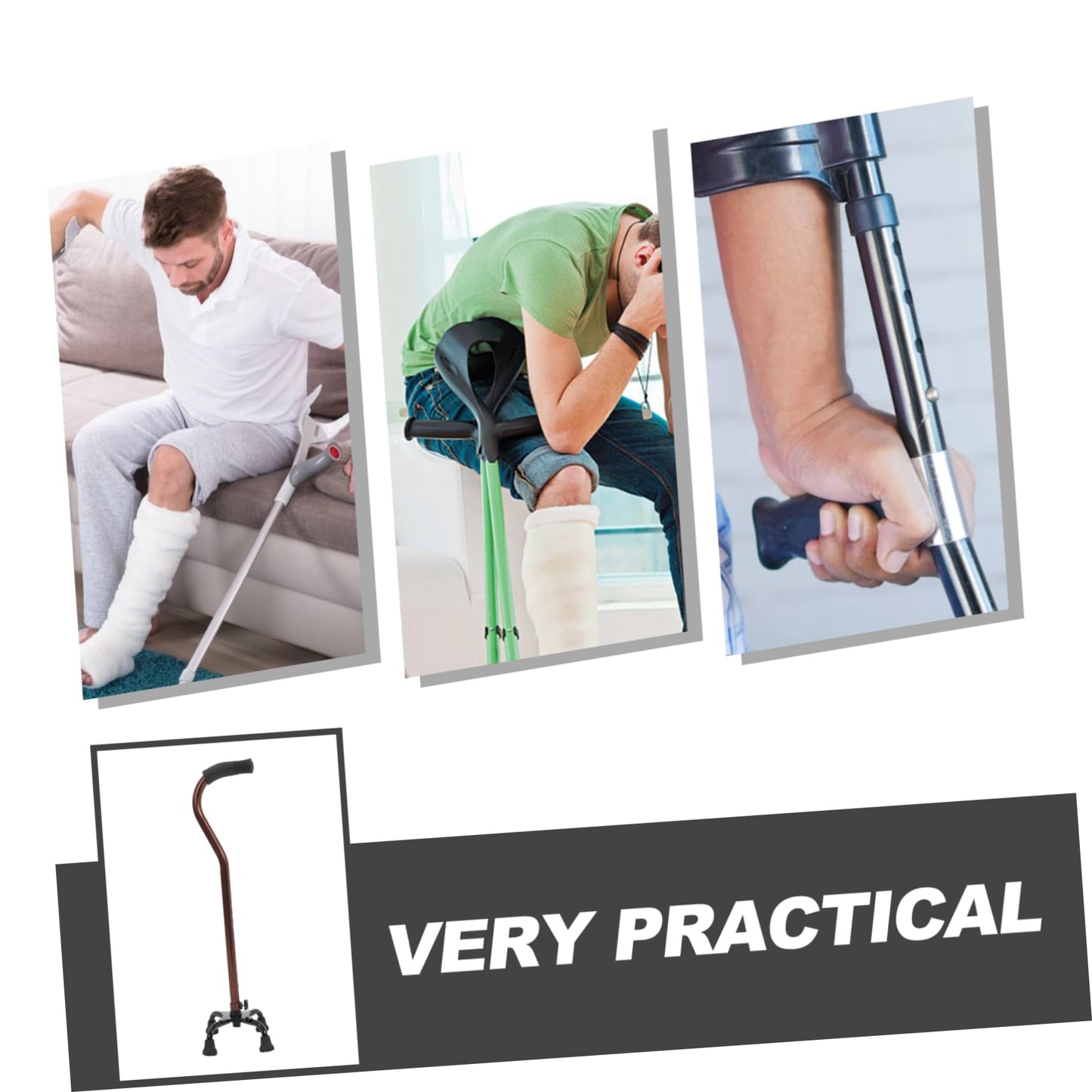 Anneome Four-Leg Aluminium Adjustable Walking Cane - Bronze