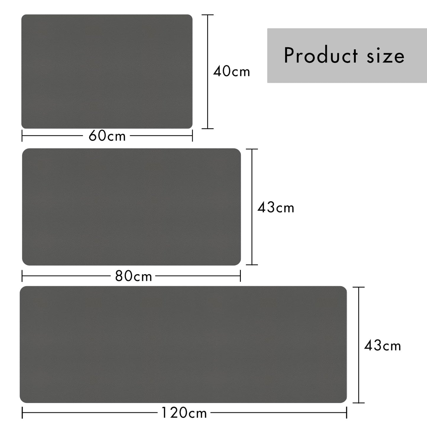 Bath Mat, Bathroom Rugs Super Absorbent Shower Mats Quick Dry Non Slip, Shower Rug for Bathtub Thin Rubber Mats for Bathroom Floor, Bathtub, Shower (Dark Grey, 40 x 60 cm)