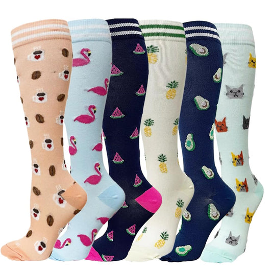 YEYSXSY Nylon Compression Socks Graduated Athletic - Unisex