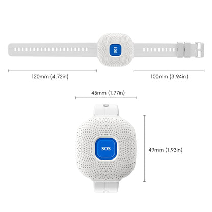 UanTii Waterproof Smart SOS Bracelet Tuya WiFi Emergency Alert SOS Watch for Elderly Fall Alarm SOS Call Panic Button