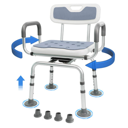 Eosprim 360 Swivel Adjustable Shower Chair for Elderly & Disabled