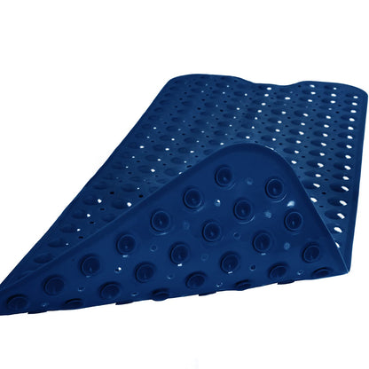 Linoows Bathtub and Shower Mats, Extra Long Non-Slip Bath Tub Mat 39 x 16 Inch, Machine Washable Bathmat with Suction Cups & Drain Holes for Bathroom Floor, Navy Blue