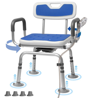 RYUUSEI 360 Swivel With Arms & Back 250kg Shower Chair