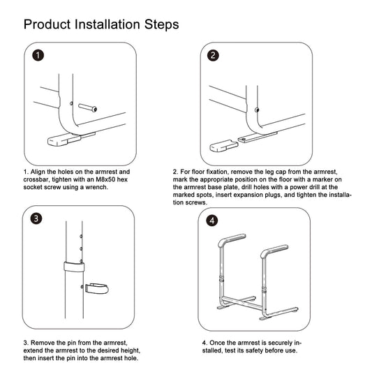 Pomya 6-Height Adjustable TPE Non-Slip Chair Stand Assist Aid