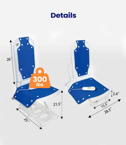 MAIDeSITe Electric Lifting Non-Slip Suction Cup Bath Lift