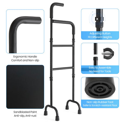 ZczCjWq 13-Level Adjustable Slip-Resistant Stair Climbing Cane