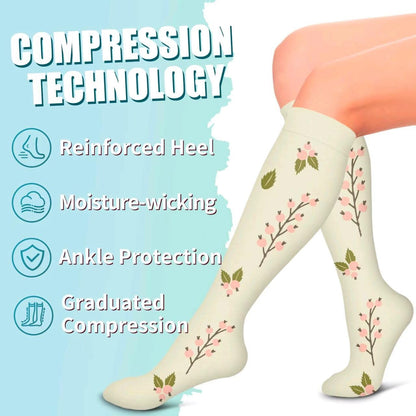 AWXUOCK Copper Compression Socks 15-20 mmHg Graduated - Unisex - 6 Pack