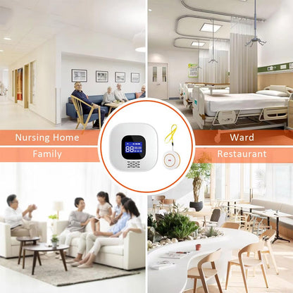 VOCA Smart WiFi Wireless SOS Pager, Call Button & Clock - Panic Button and Emergency Alarm for Seniors, Patients and Disabled | 2.4G WiFi | Includes Receiver, Call Button, SOS Clock