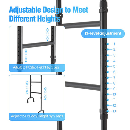 ZczCjWq 13-Level Adjustable Slip-Resistant Stair Climbing Cane