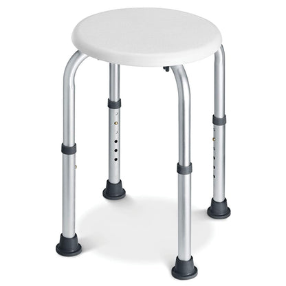 ROFVMILE Adjustable Non-Slip Tool-Free Shower Chair - White