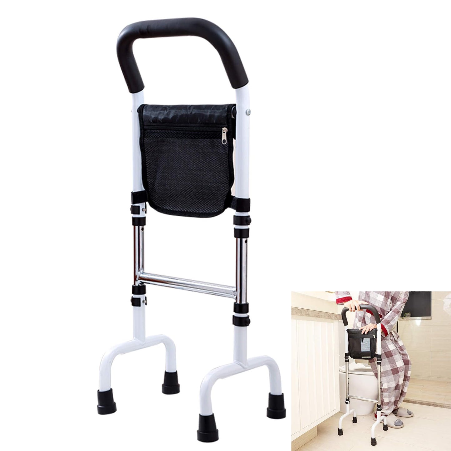 FesFun Adjustable Standing Handle Non-Slip Stand Assist Rail