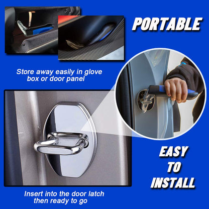 Verynewbee Portable Door Latch Grab Bar Car Door Assist Handle - Blue