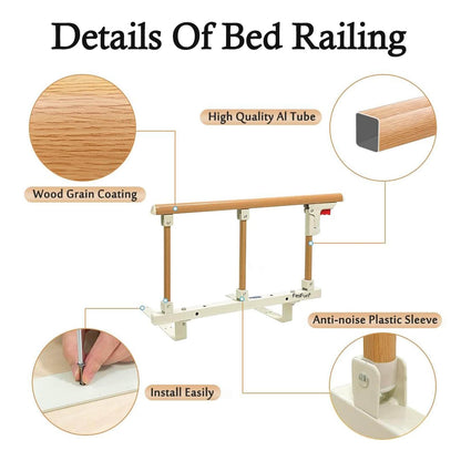 FesFun Foldable Grab Bar Non-Slip Bed Rail for Elderly