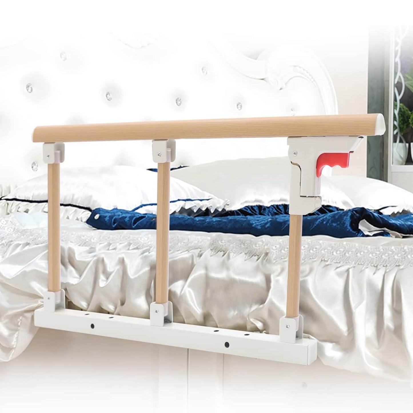 FesFun Foldable Grab Bar Non-Slip Bed Rail for Elderly