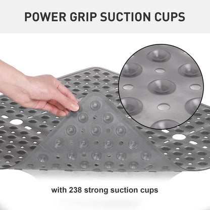 XIYUNTE Non-Slip Anti-Mould Machine Washable 70x70cm Shower Mat - Grey