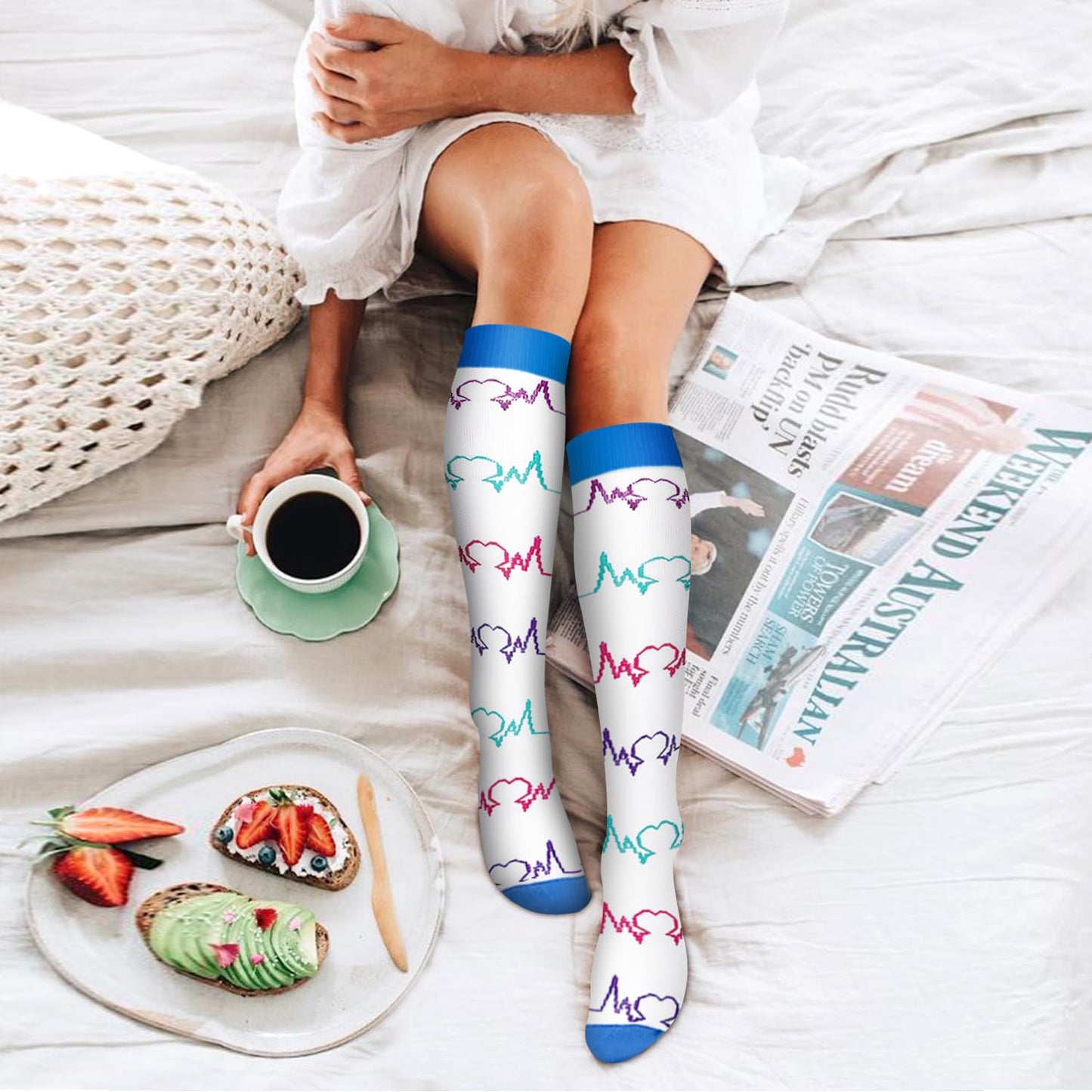 Bluemaple Copper Compression Socks 15-20 mmHg - Unisex - 6 Pack