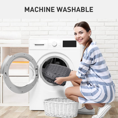XIYUNTE Non-Slip Anti-Mould Machine Washable 70x70cm Shower Mat - Grey