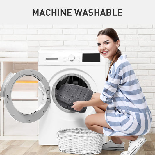 XIYUNTE Non-Slip Anti-Mould Machine Washable 70x70cm Shower Mat - Grey