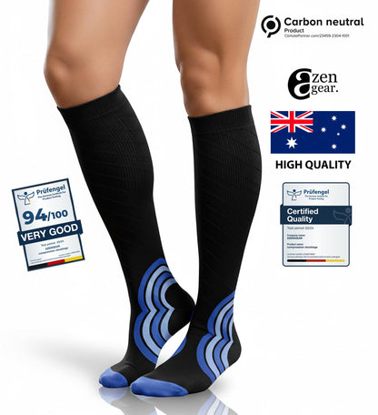 aZengear Compression Socks 20-30 mmHg Seamless Knee-High - Unisex