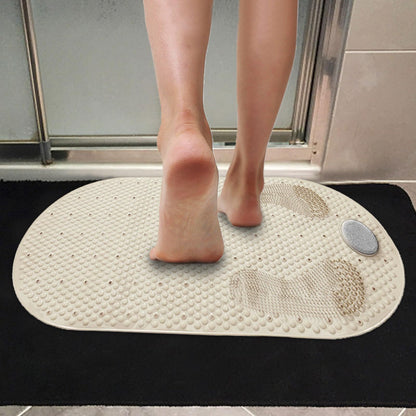 LOGANZ Stone Exfoliating Massage Non-Slip Shower Mat