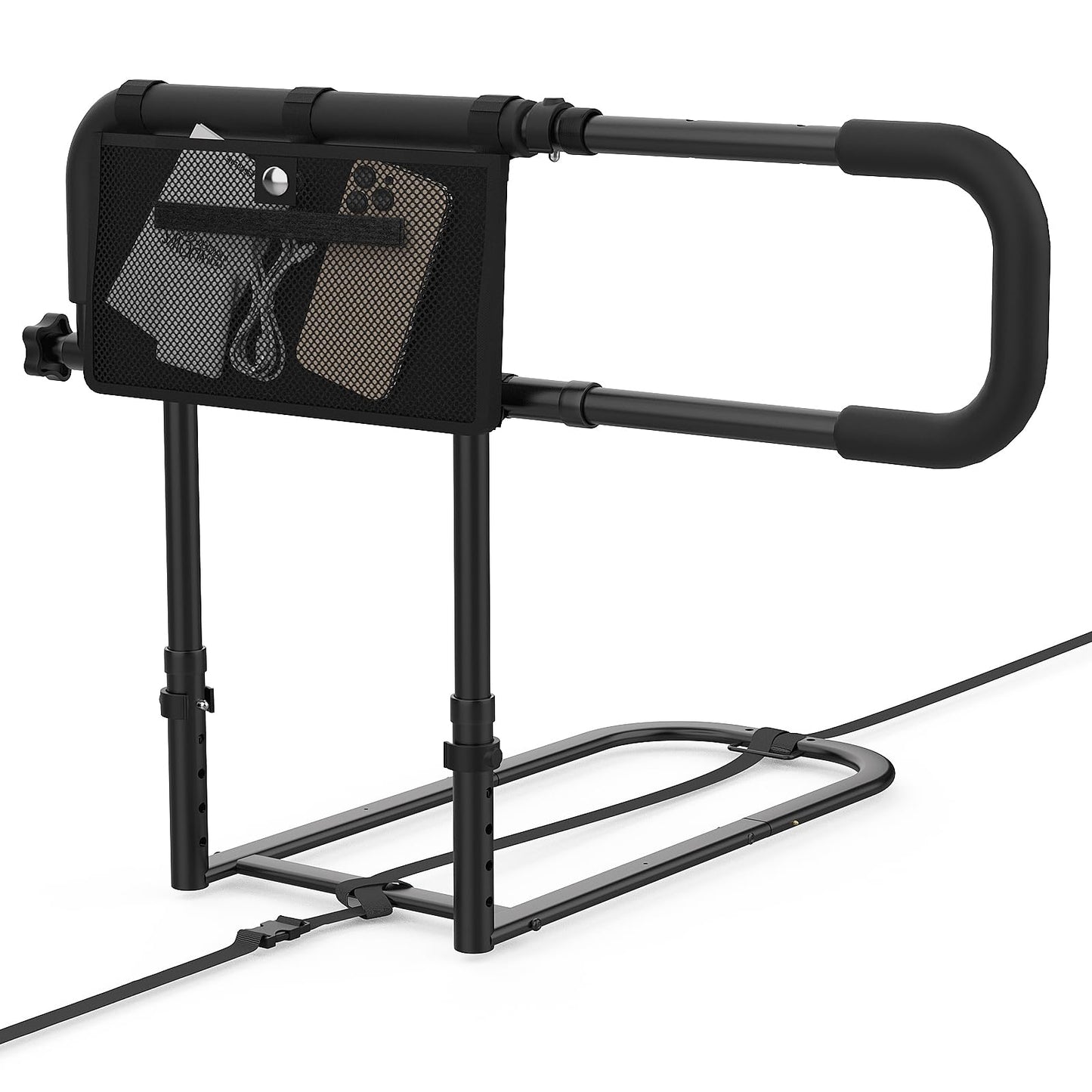 OPAFOBEF Adjustable Non-Slip Tool-Free Bed Assist Rail