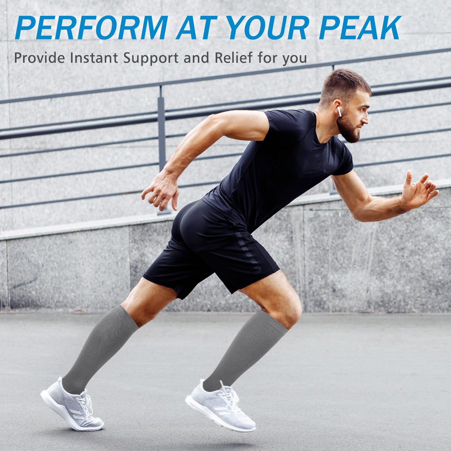 WAESRY Compression Socks 15-20 mmHg Nylon - Unisex - 3 Pairs