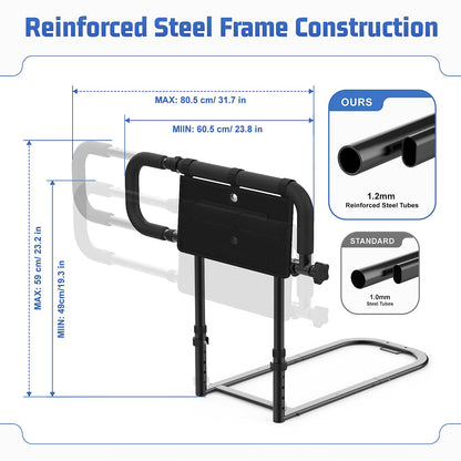OPAFOBEF Adjustable Non-Slip Tool-Free Bed Assist Rail