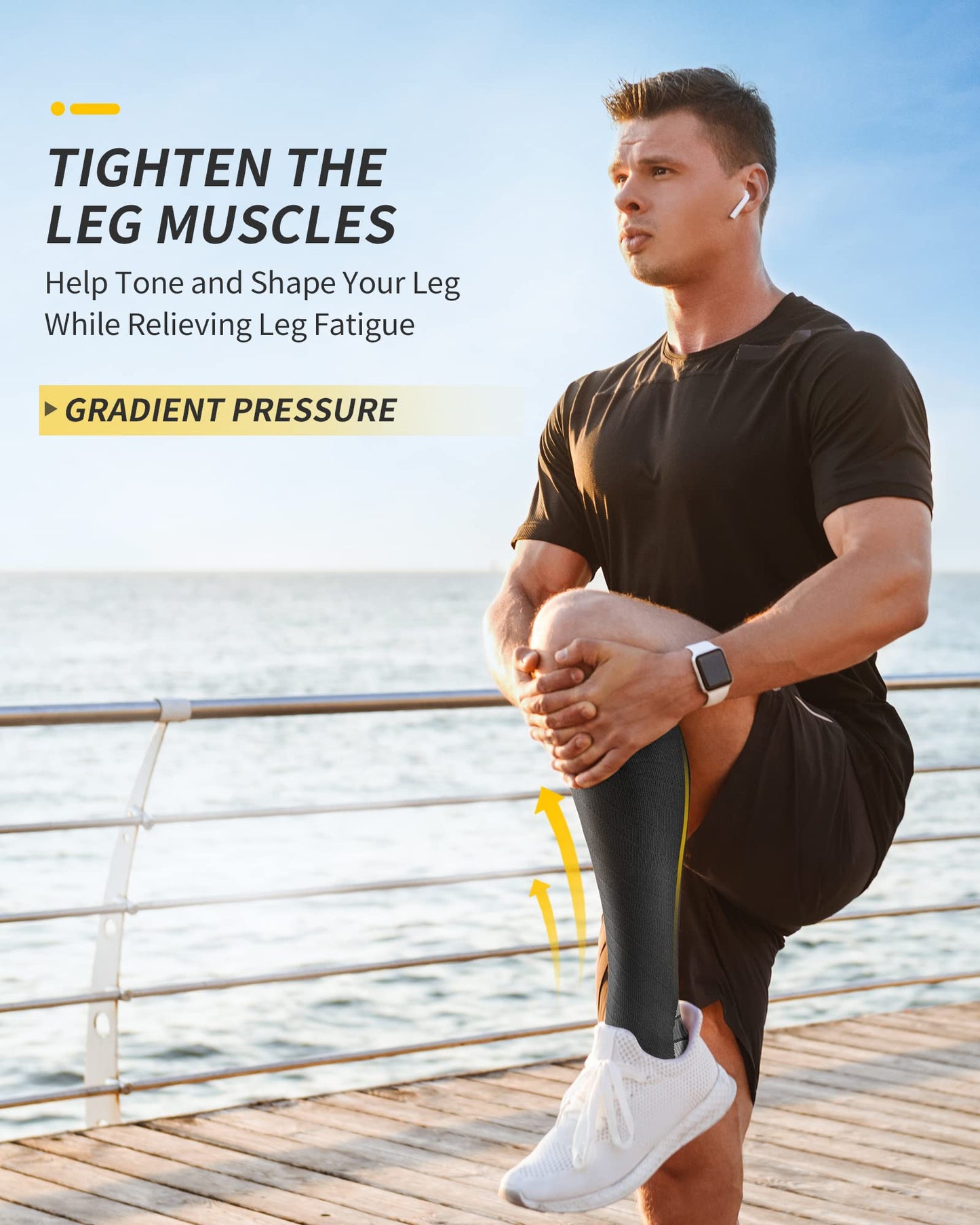 CAMBIVO Compression Socks 20-30 mmHg - Unisex - 2 Pairs