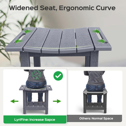 LyriFine HDPE Waterproof Adjustable Shower Stool for Elderly & Disabled