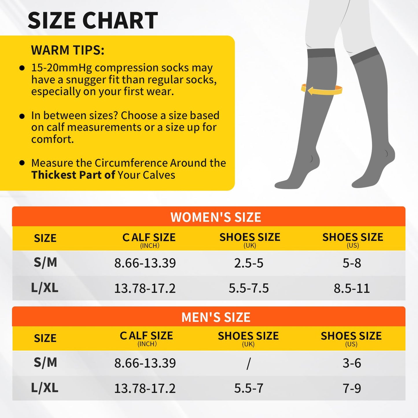 CAMBIVO Compression Socks Women 15-20 mmHg Graduated - 3 Pairs