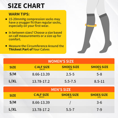 CAMBIVO Compression Socks Women 15-20 mmHg Graduated - 3 Pairs