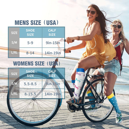 Bluemaple Copper Compression Socks 15-20 mmHg - Unisex - 6 Pack