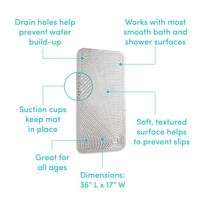 Munchkin Soft Spot Cushioned Bath Mat, Grey