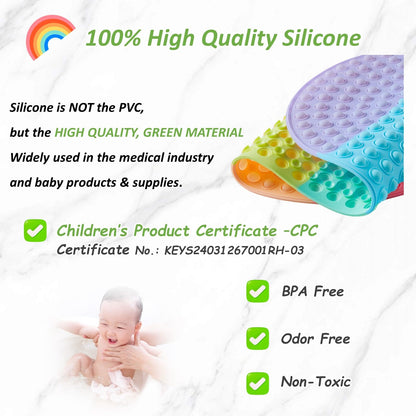 joiyota Silicone Non-Slip 27x15Inches Baby Bath Mat