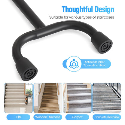 ZczCjWq 13-Level Adjustable Slip-Resistant Stair Climbing Cane