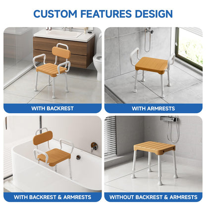 Loyoda Aluminium With Arms & Back Shower Chair - Brown